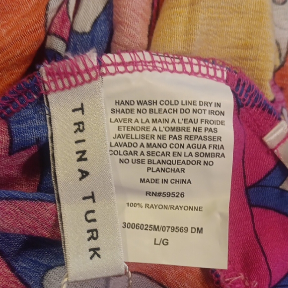 Trina Turk Sevilla Asymmetric Swimsuit Cover Up Midi Dress In Vibrant Colors - Picture 10 of 14